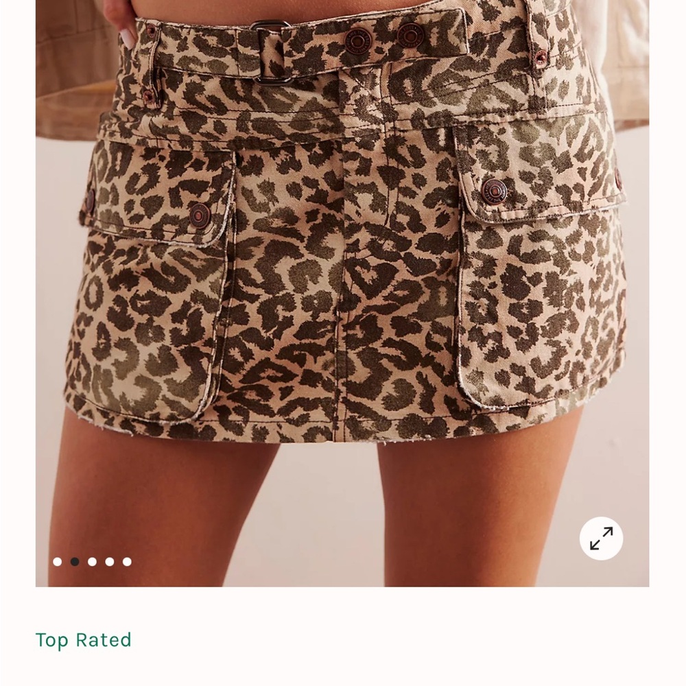 Free People Cheetah Print Mini Skirt - NWT